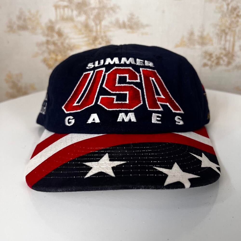 Vintage 90s 1996 Atlanta Olympics Starter Snapback | USA Flag Brim | OSFA